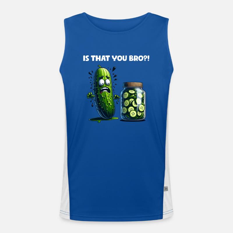 C’est toi mon frère ?! Cornichon de concombre Amateurs de concombre Débardeur respirant contrasté Homme 