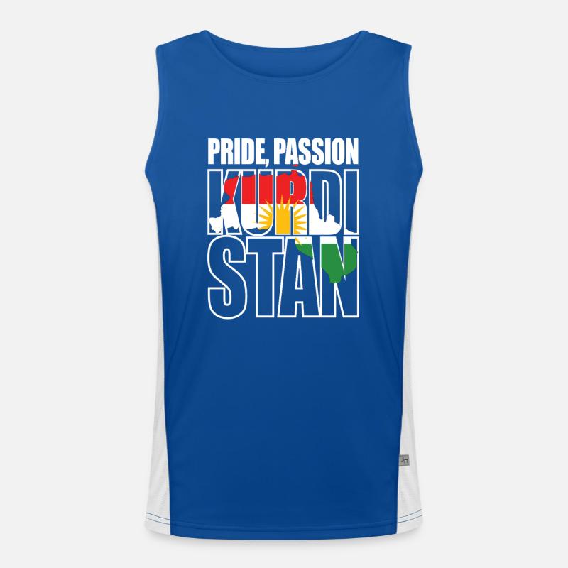 Pride Passion Kurdistan Kurdish Kurds Men's Functional Contrast Tank Top 