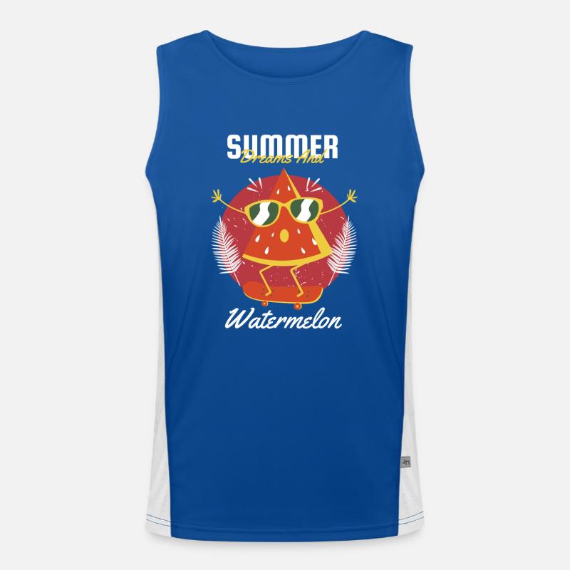 Rêves d’été et pastèque Débardeur respirant contrasté Homme 
