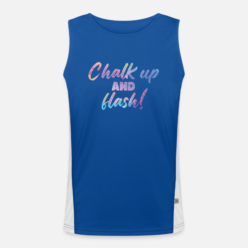 Boulderer Chalk Up Und Flash Bouldering Funktionelles Kontrast-Tank Top für Männer 