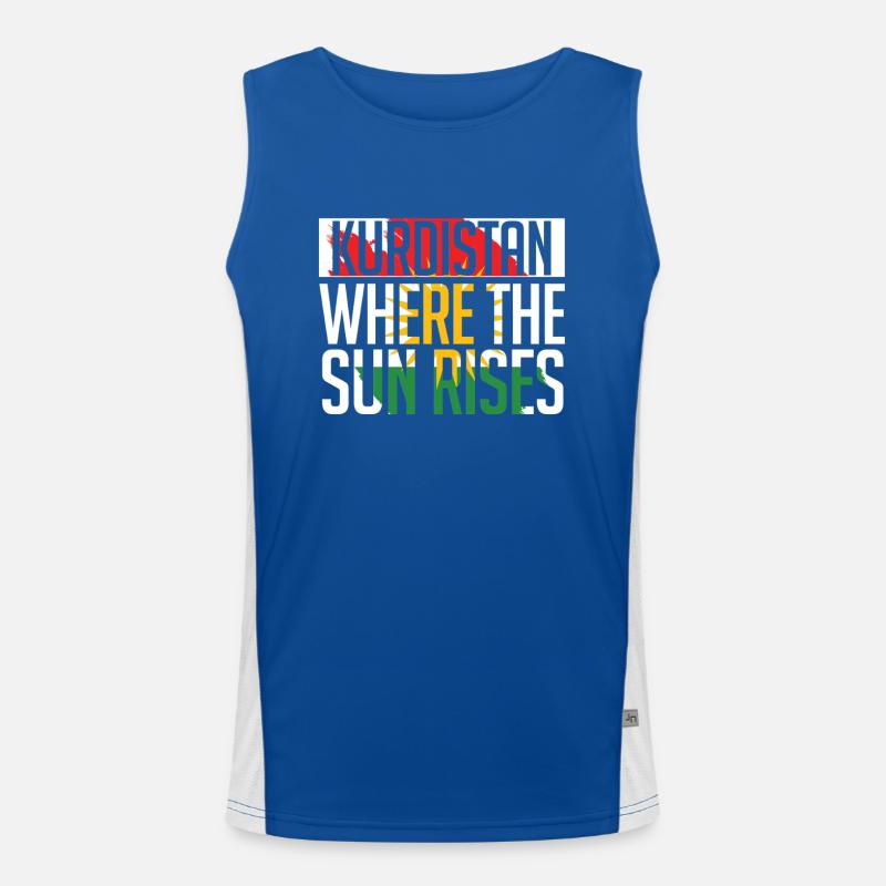 Kurdistan Where The Sun Rises Kurd Kurds Men's Functional Contrast Tank Top 