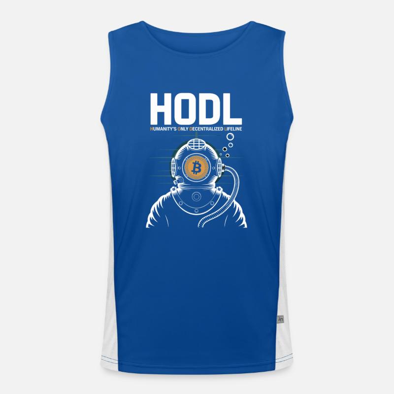 Bitcoin Men's Functional Contrast Tank Top 