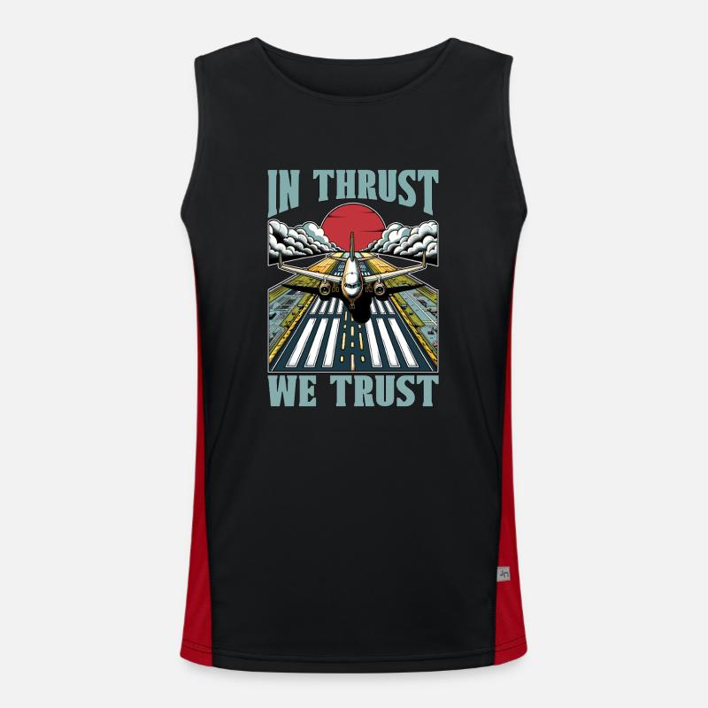 Instructeur de vol à l’école de pilotage Thrust We Trust Débardeur respirant contrasté Homme 
