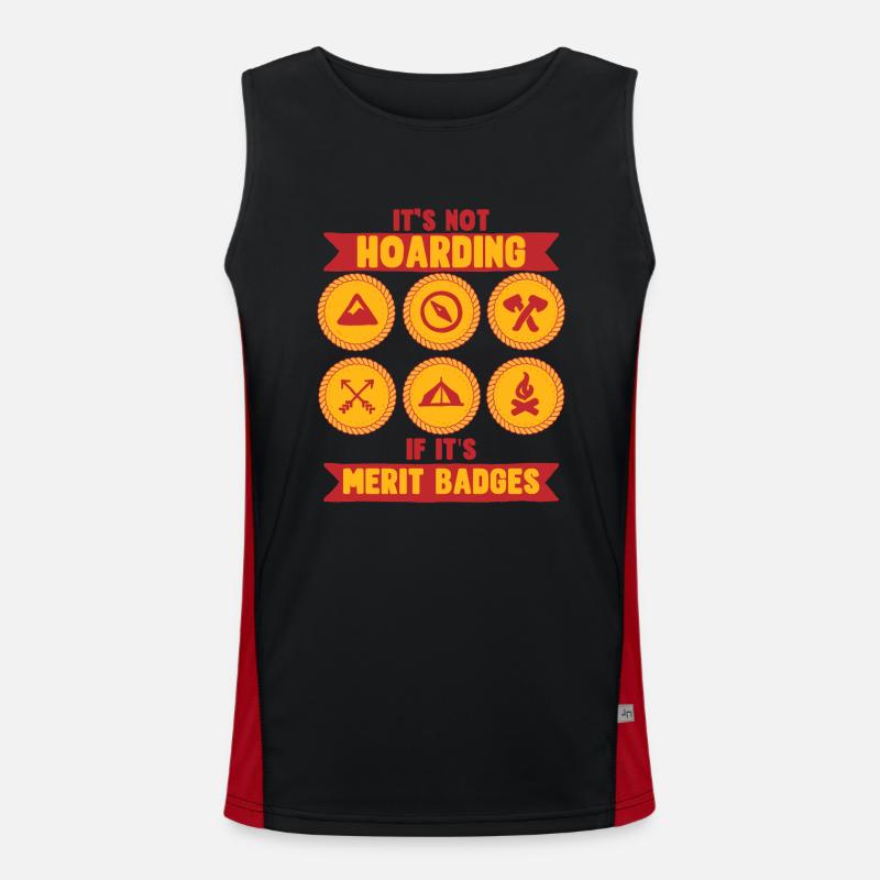 Scout Guide Scout Scout Group - Men's Functional Contrast Tank Top  - black/red
