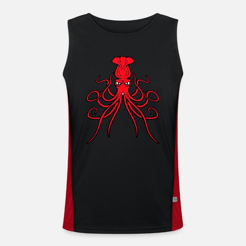Octopus, octopus, octopus, cephalopod, evil eye Men's Functional Contrast Tank Top 