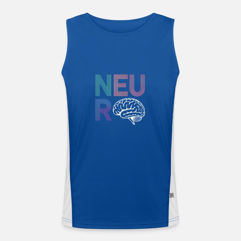 Conception neurocérébrale pour les passionnés de science Débardeur respirant contrasté Homme 