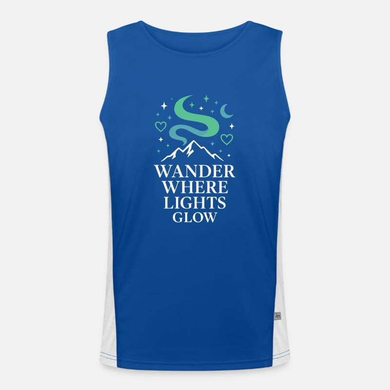 Aurora Borealis Northern Lights Arctic Nightscape Funktionelles Kontrast-Tank Top für Männer 