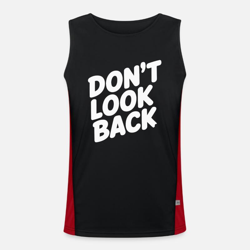 DON T LOOK BACK - Men's Functional Contrast Tank Top - black/red