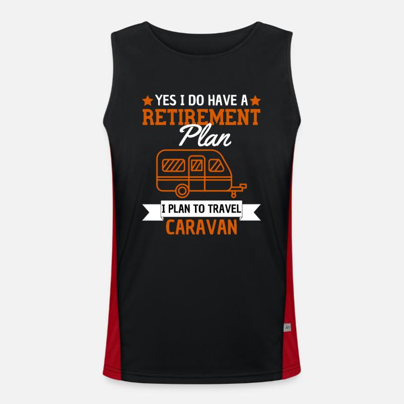 Retirement plan: camping in a motorhome Men's Functional Contrast Tank Top 