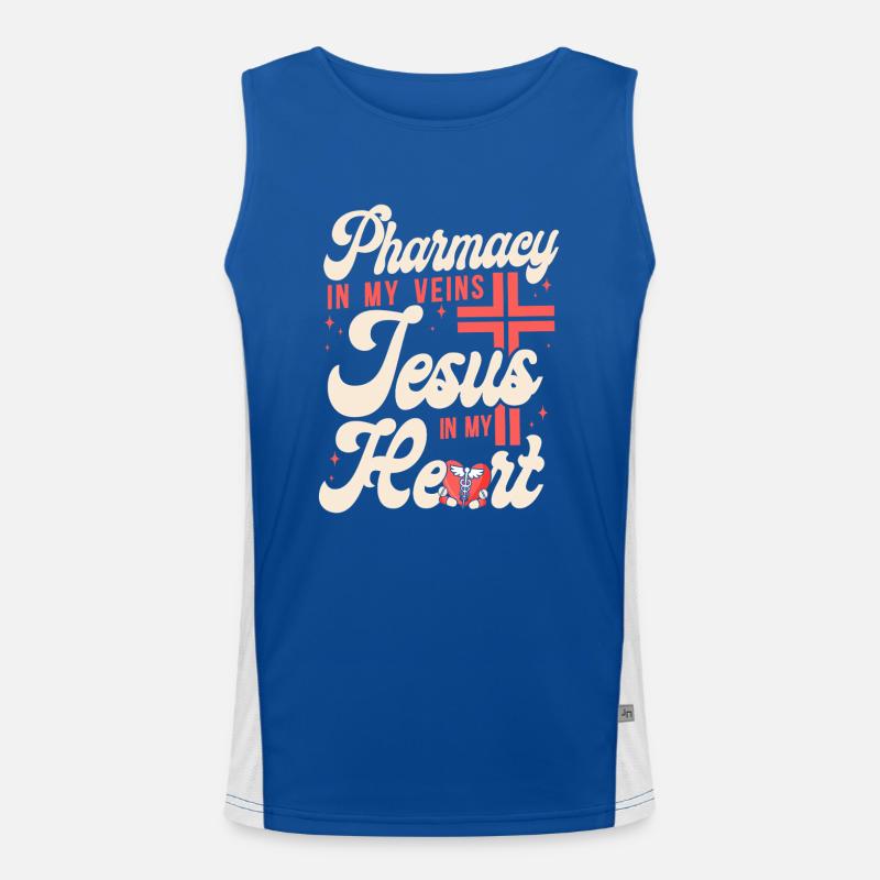 Pharmacy Tech Technician Funktionelles Kontrast-Tank Top für Männer 
