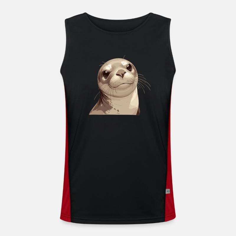 Zegels, Zegel Functionele contrasterende tanktop voor mannen 