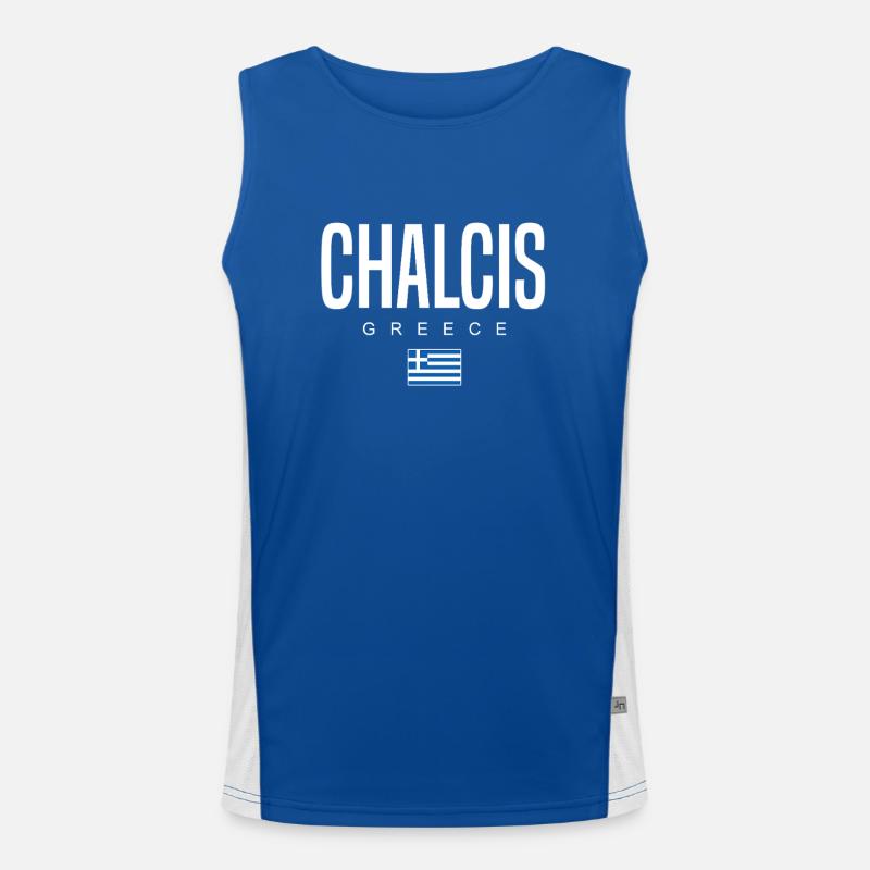 Chalcis, Grèce Débardeur respirant contrasté Homme 
