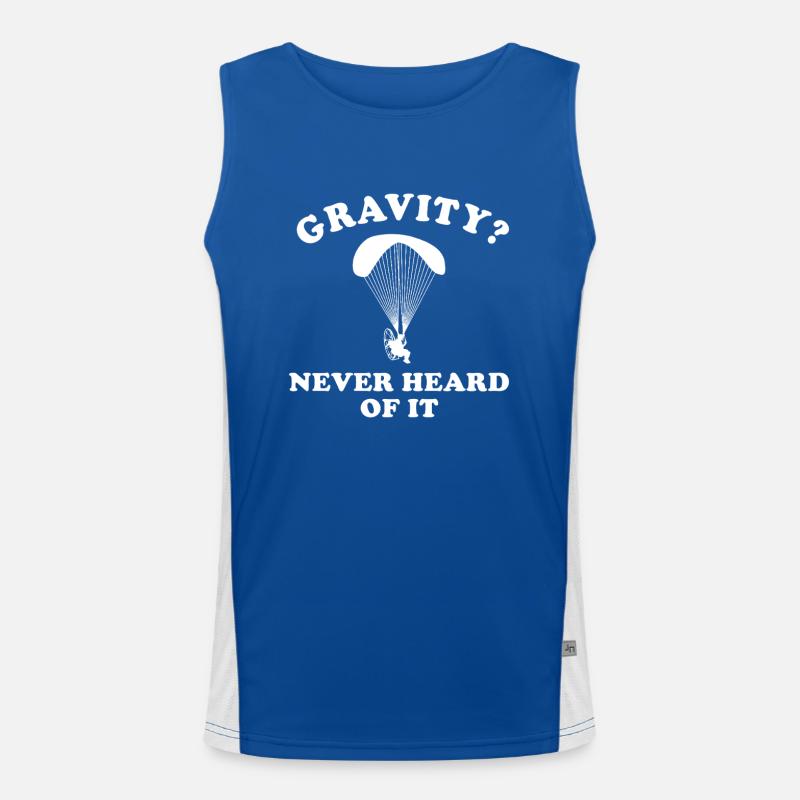 Lustiges Paramotor Gravitations-Meme Funktionelles Kontrast-Tank Top für Männer 