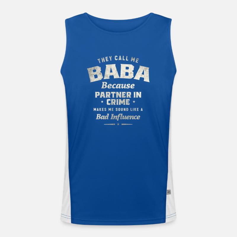 05 partner baba Men's Functional Contrast Tank Top 