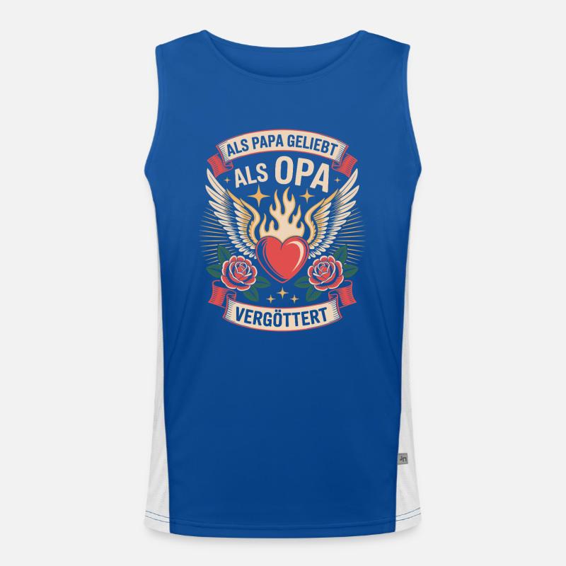 Opa Geschenk Geburtstag Spruch Lustig Geschenkidee Funktionelles Kontrast-Tank Top für Männer 