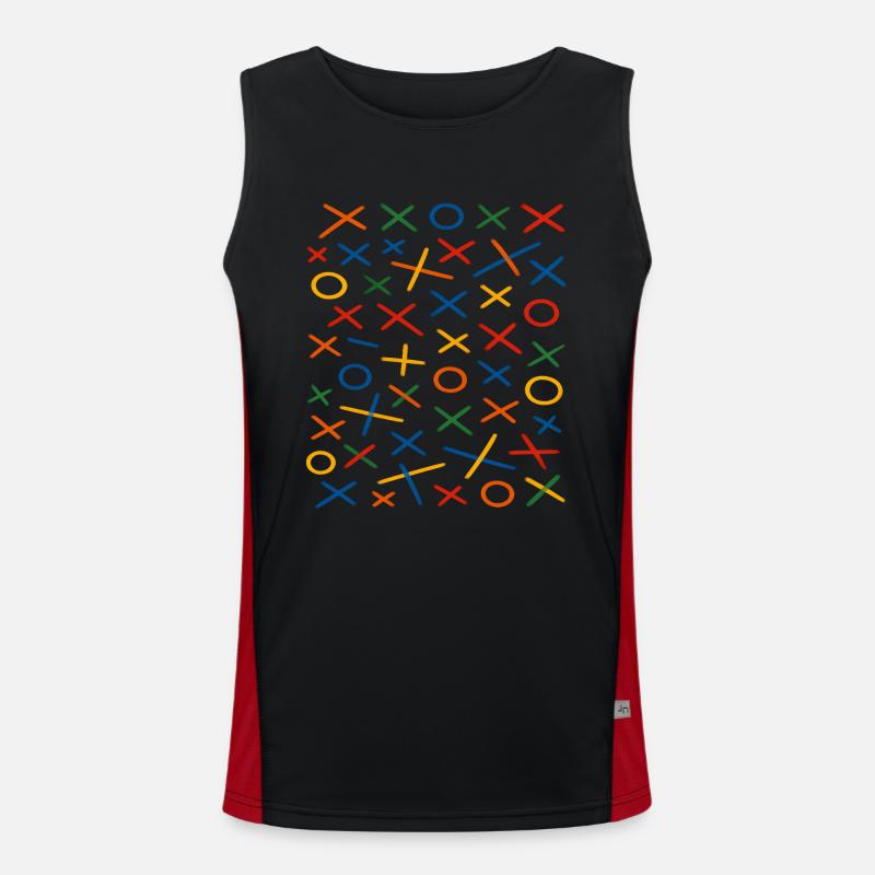 Geometric Pattern Design Men's Functional Contrast Tank Top 