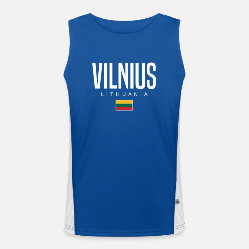 Vilnius, Lithuania Men's Functional Contrast Tank Top 