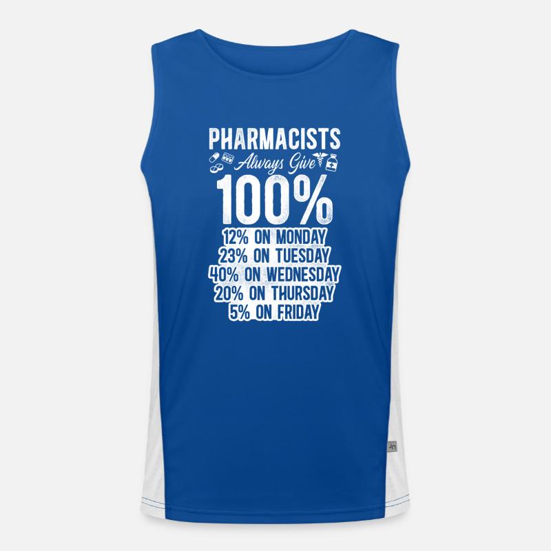 Pharmacy Tech Technician Men's Functional Contrast Tank Top 