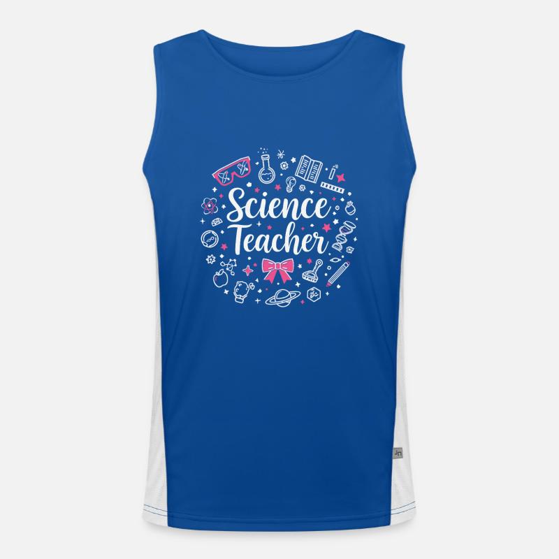 Science Professor- Back to School Funktionelles Kontrast-Tank Top für Männer 