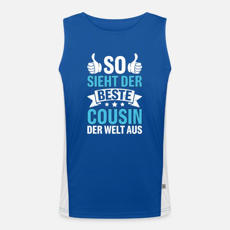 So Sieht Der Beste Cousin Der Welt Aus Funktionelles Kontrast-Tank Top für Männer 