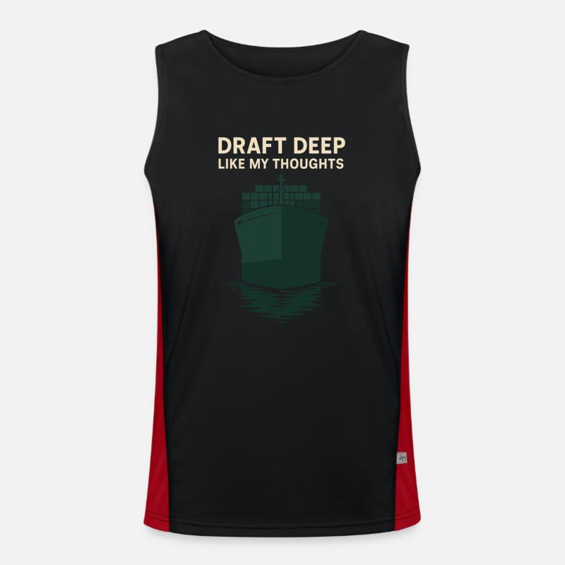 Ship vision device Container ship Cargo ship Men's Functional Contrast Tank Top 