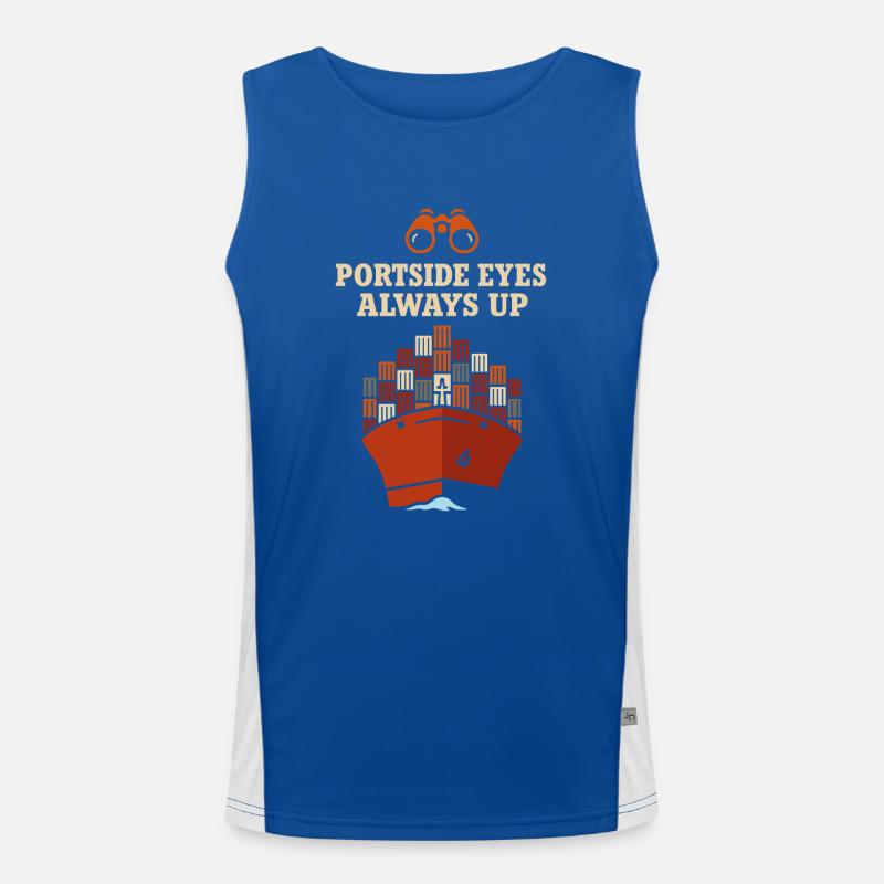 Schiff-sichtgerät Containerschiff Frachtschiff Funktionelles Kontrast-Tank Top für Männer 