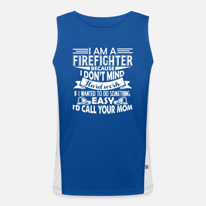 Firefighter I Am A Firefighter Men's Functional Contrast Tank Top 