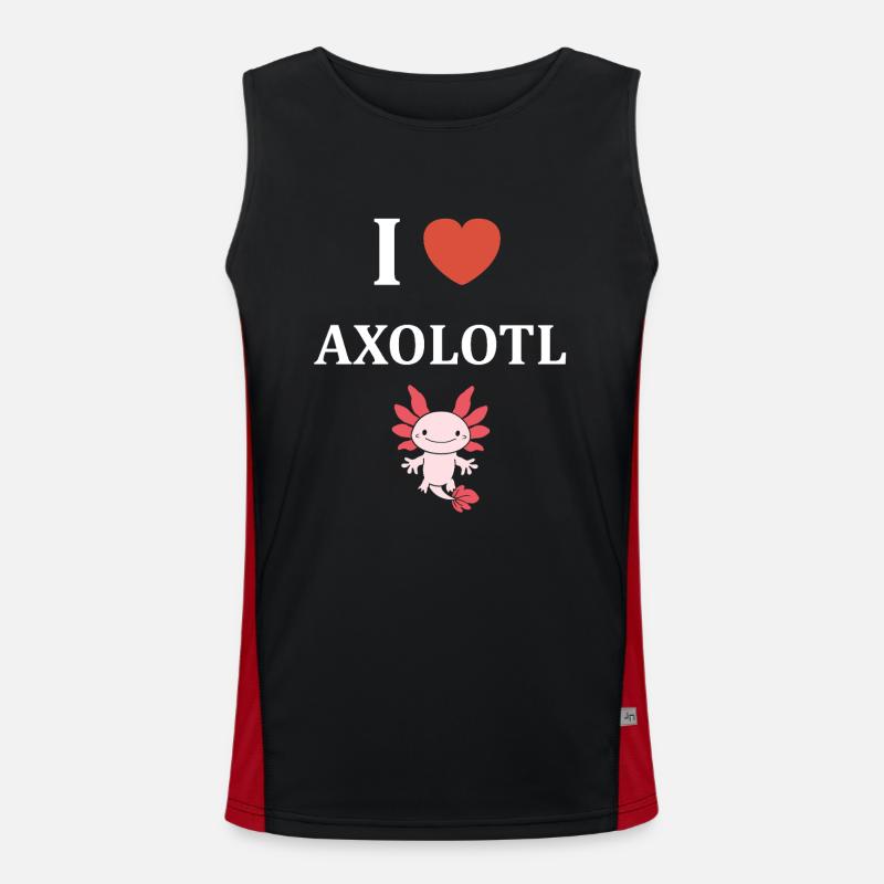 Axolotl Funktionelles Kontrast-Tank Top für Männer 
