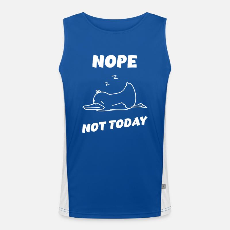 Nope Duck – Heute wird nichts! Funktionelles Kontrast-Tank Top für Männer 
