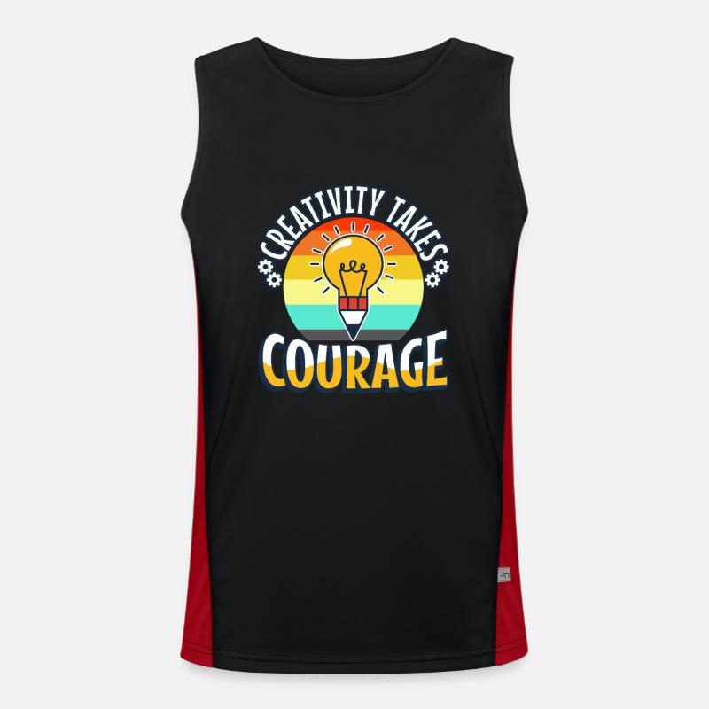 Creativity Takes Courage Men's Functional Contrast Tank Top 