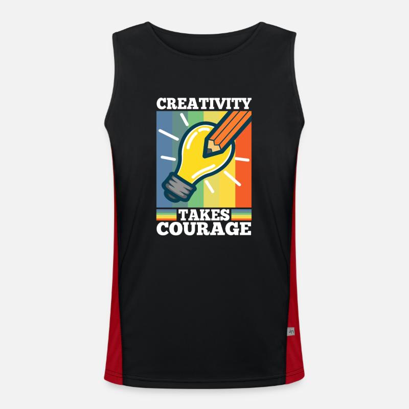 Creativity Takes Courage Men's Functional Contrast Tank Top 