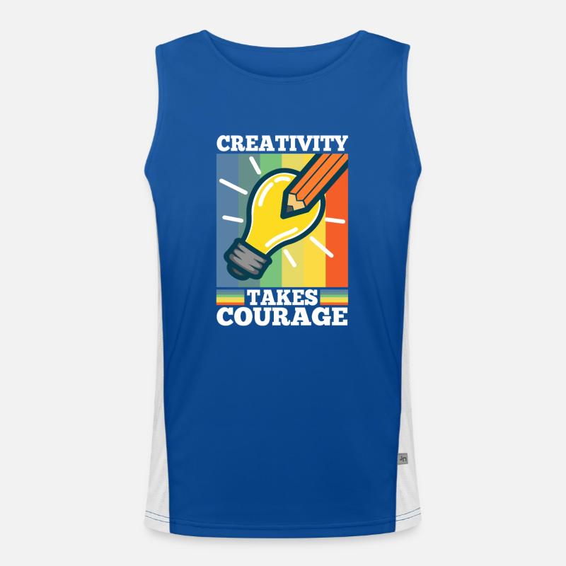 La créativité demande du courage Débardeur respirant contrasté Homme 