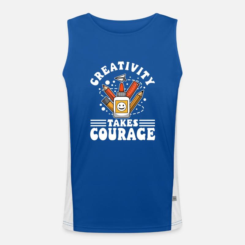 Creativity Takes Courage Men's Functional Contrast Tank Top 
