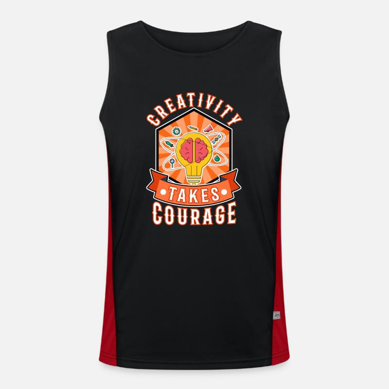 Creativity Takes Courage Men's Functional Contrast Tank Top 