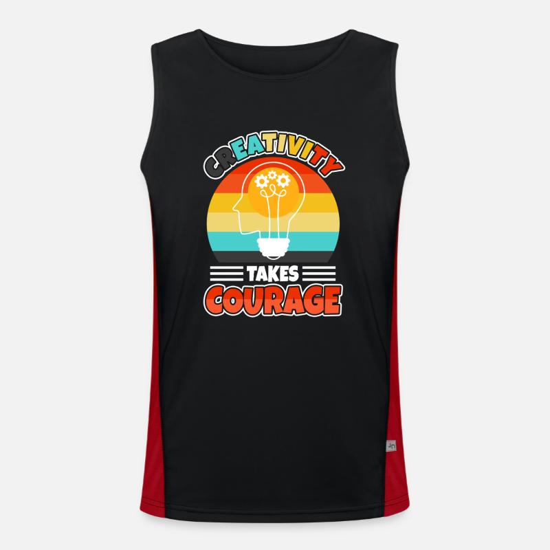 Creativity Takes Courage Men's Functional Contrast Tank Top 