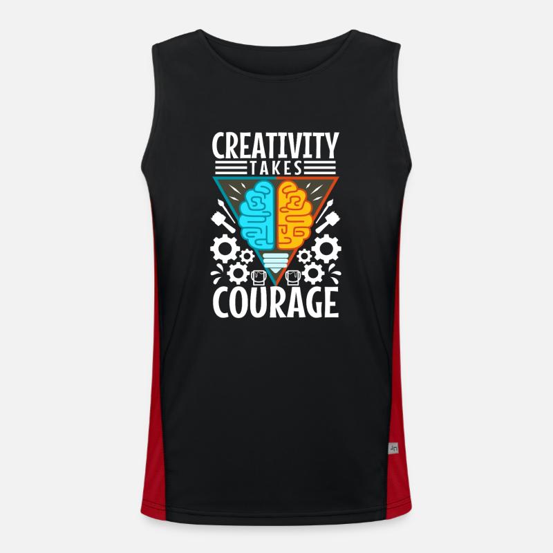 Creativity Takes Courage Men's Functional Contrast Tank Top 