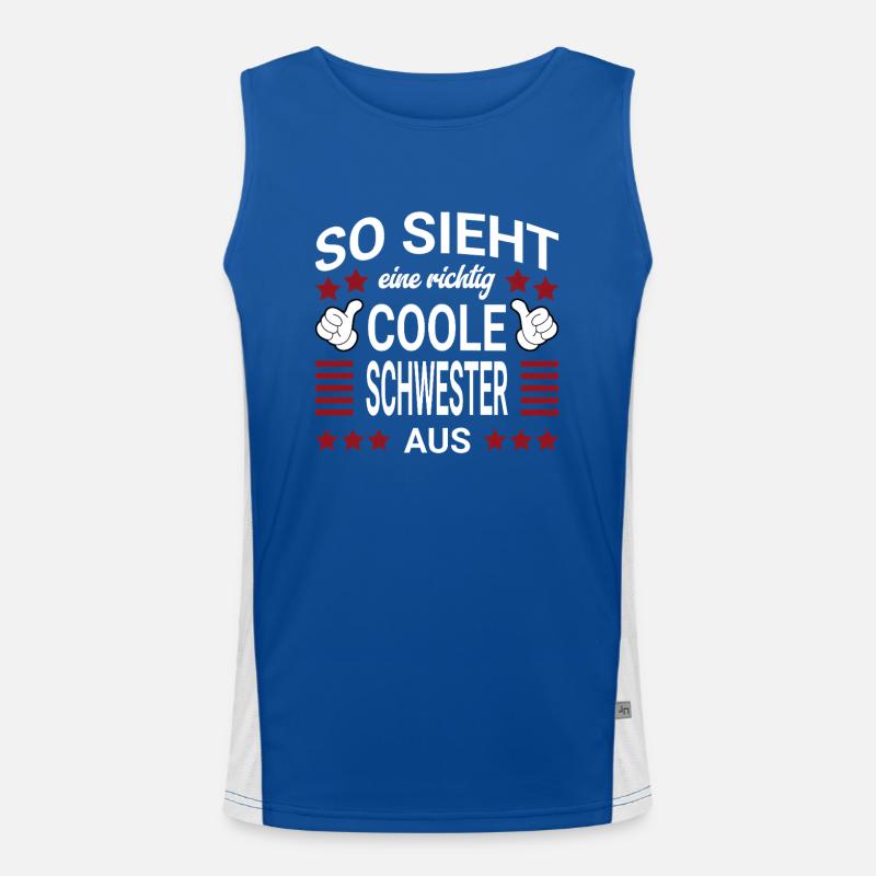 Coole Schwester Style Funktionelles Kontrast-Tank Top für Männer 