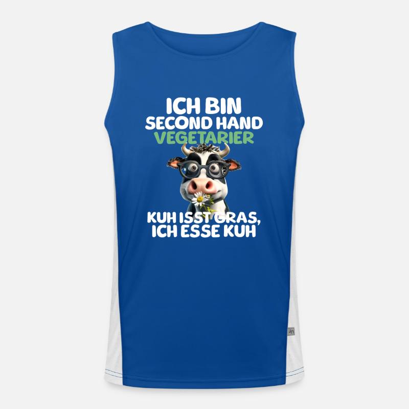 Second Hand Vegetarian Men's Functional Contrast Tank Top 
