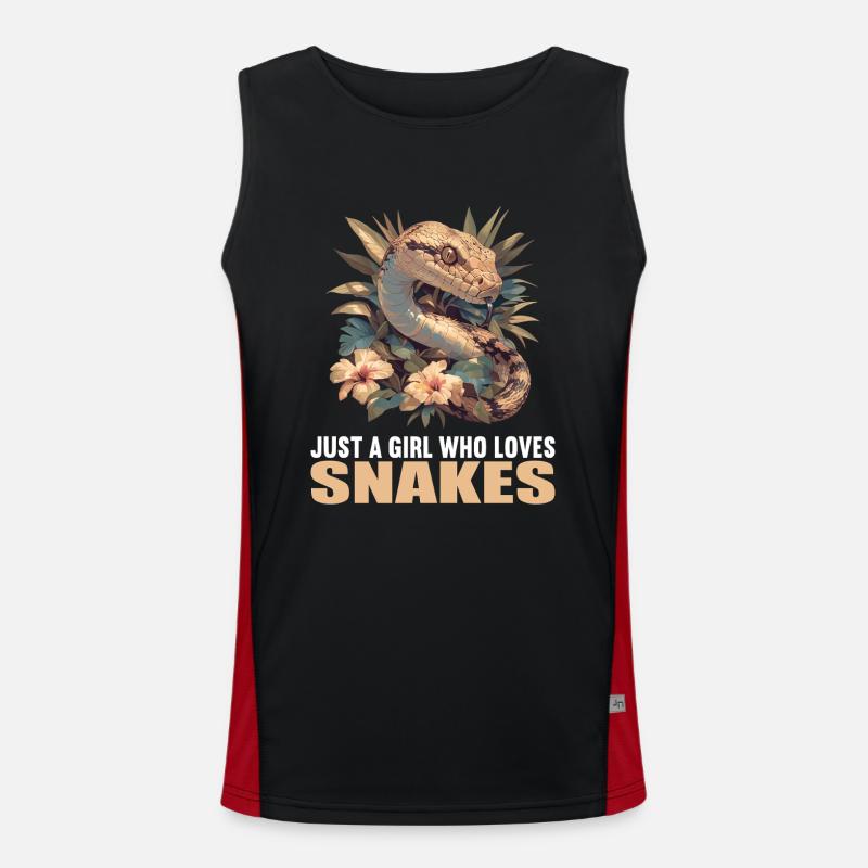 Snakes Snake - Men's Functional Contrast Tank Top - black/red