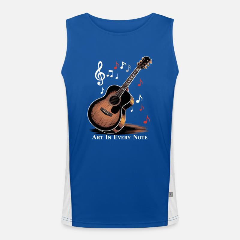 KUNST IN JEDER NOTE Funktionelles Kontrast-Tank Top für Männer 