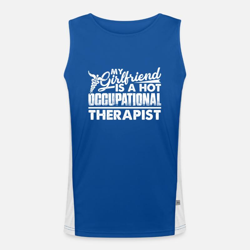 My Girlfriend Is A Hot Occupational Therapist Men's Functional Contrast Tank Top 