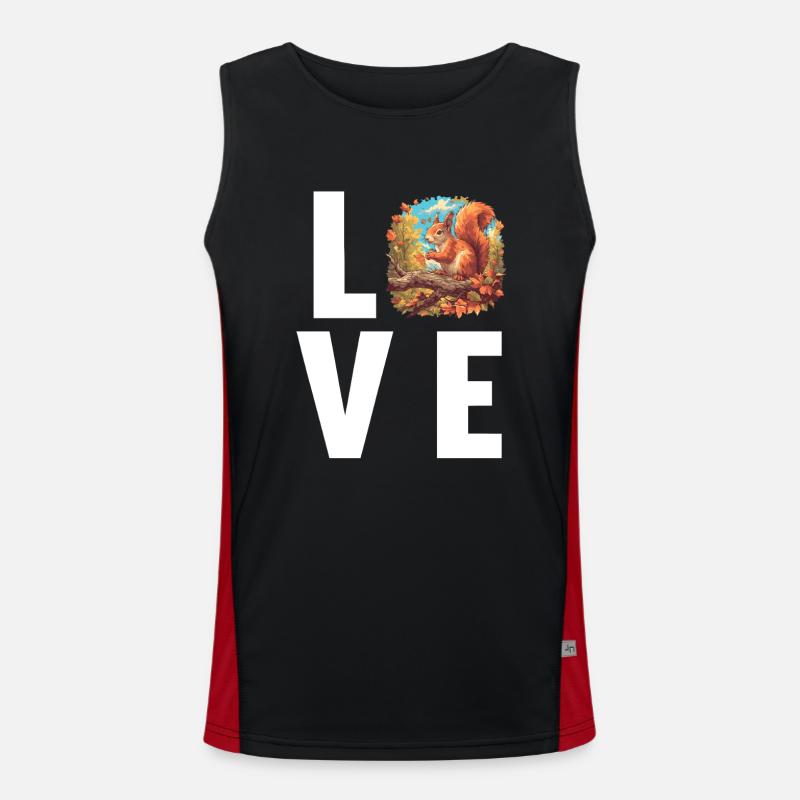 Squirrel - Men's Functional Contrast Tank Top - black/red
