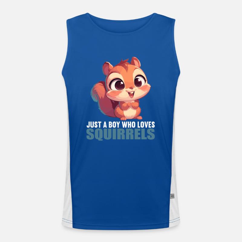 Eichhörnchen Funktionelles Kontrast-Tank Top für Männer 