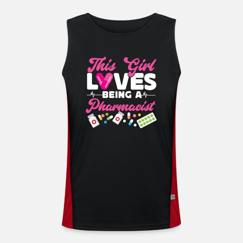Pharmacy Tech Technician Men's Functional Contrast Tank Top 