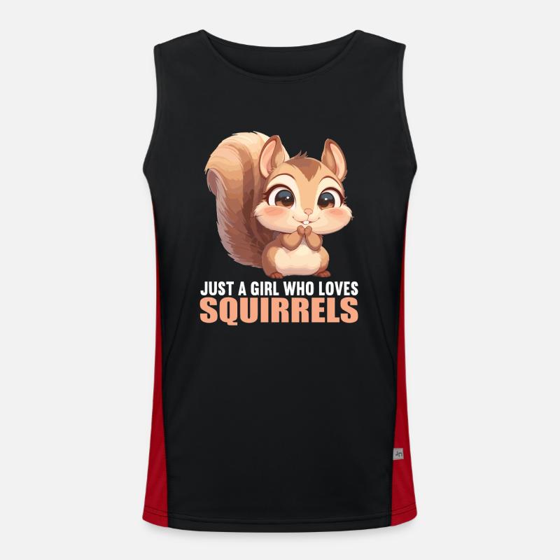 Eichhörnchen Funktionelles Kontrast-Tank Top für Männer 