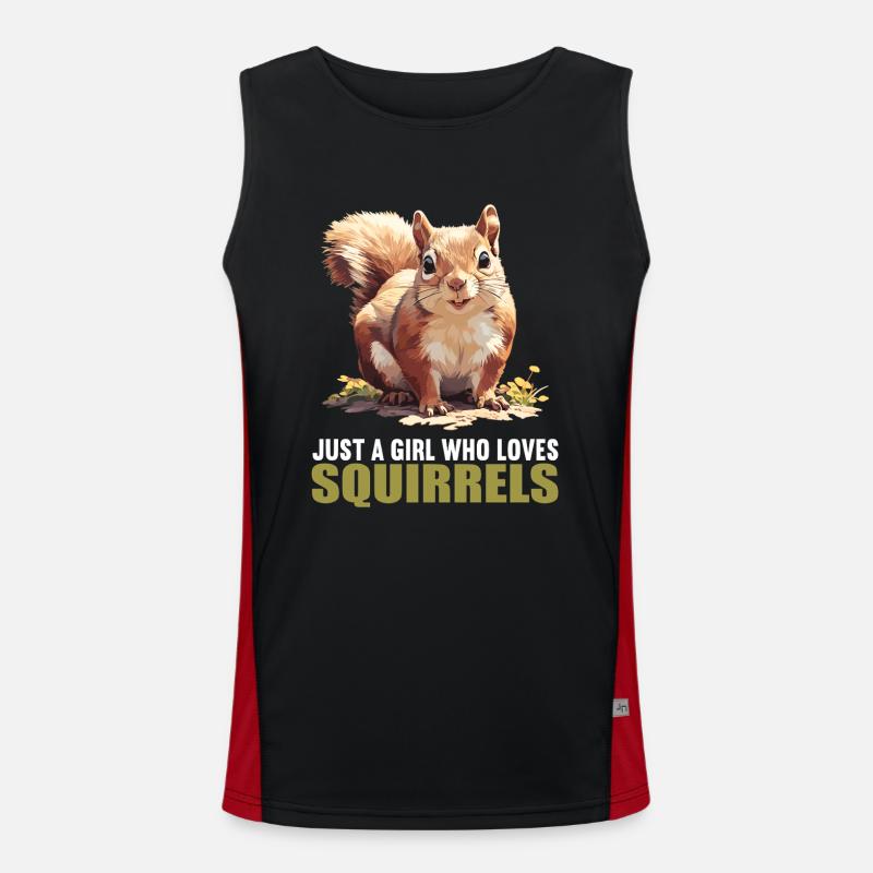 Squirrel - Men's Functional Contrast Tank Top  - black/red