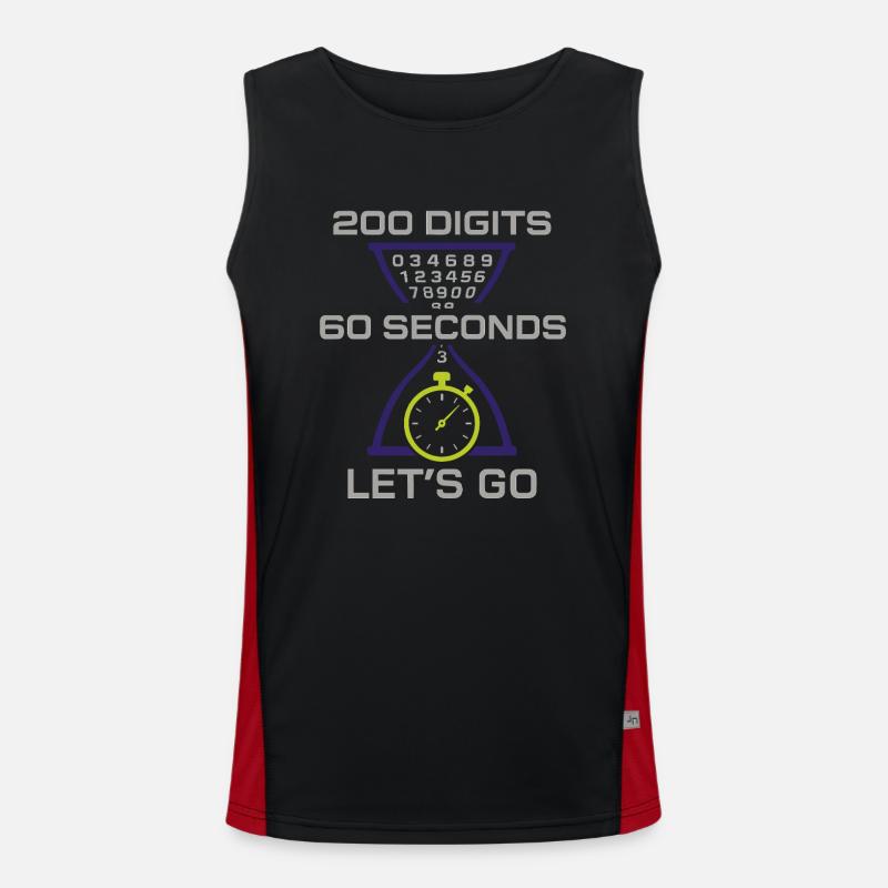 Memory Athlet Mnemonic Brain Training Mental Funktionelles Kontrast-Tank Top für Männer 