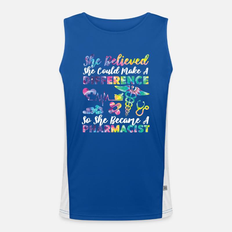 Pharmacy Tech Technician Funktionelles Kontrast-Tank Top für Männer 