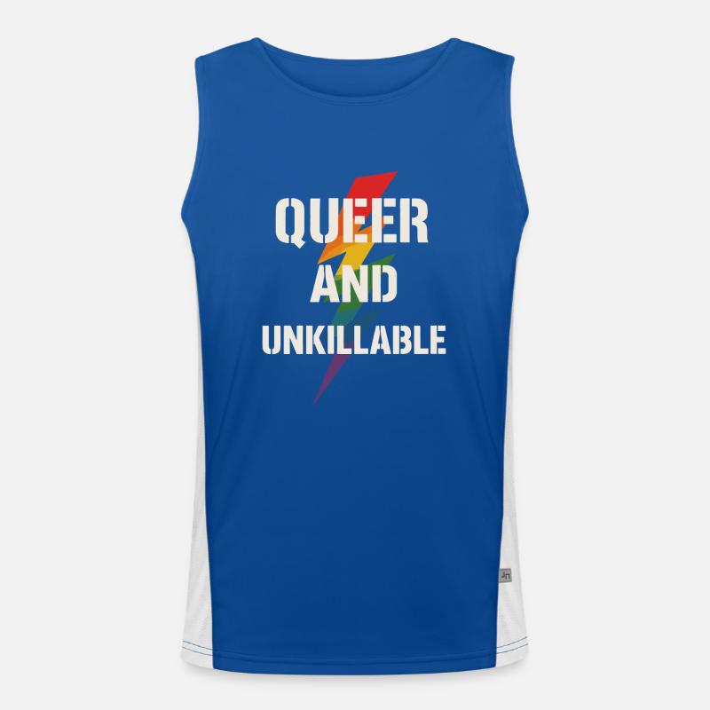 Queer Pride Queer Joy Lgbtq+ Affirmation Trans Men's Functional Contrast Tank Top 
