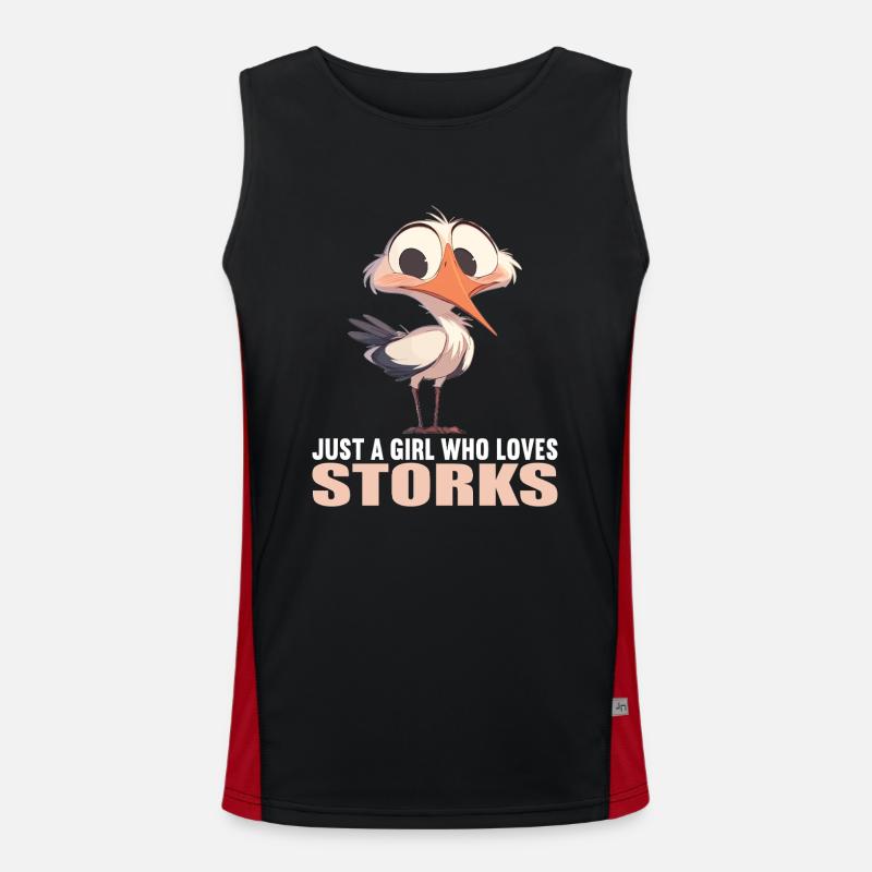 Storks Stork - Men's Functional Contrast Tank Top  - black/red